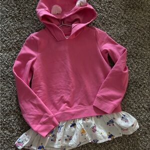 Tucker + Tate Pink Hoodie with Printed Skirt